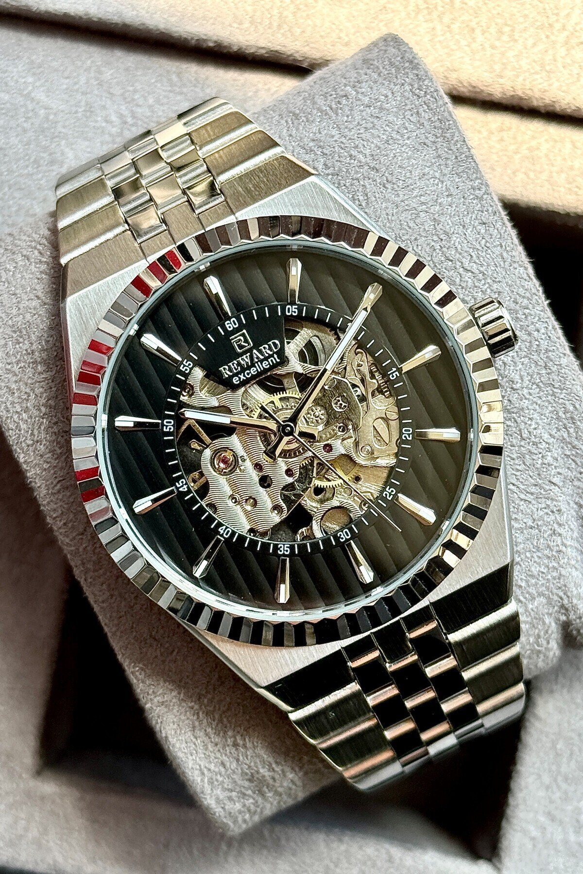 RD314012MG Çelik Kordonlu Otomatik Erkek Kol Saati