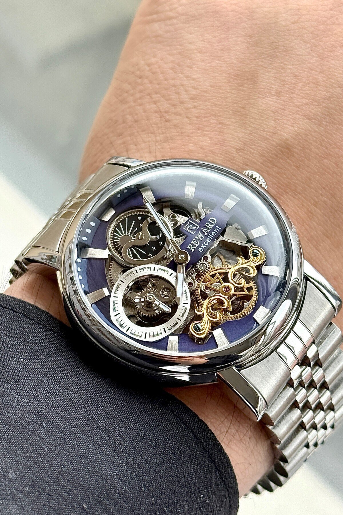 RD314018M Çelik Kordonlu Otomatik Erkek Kol Saati